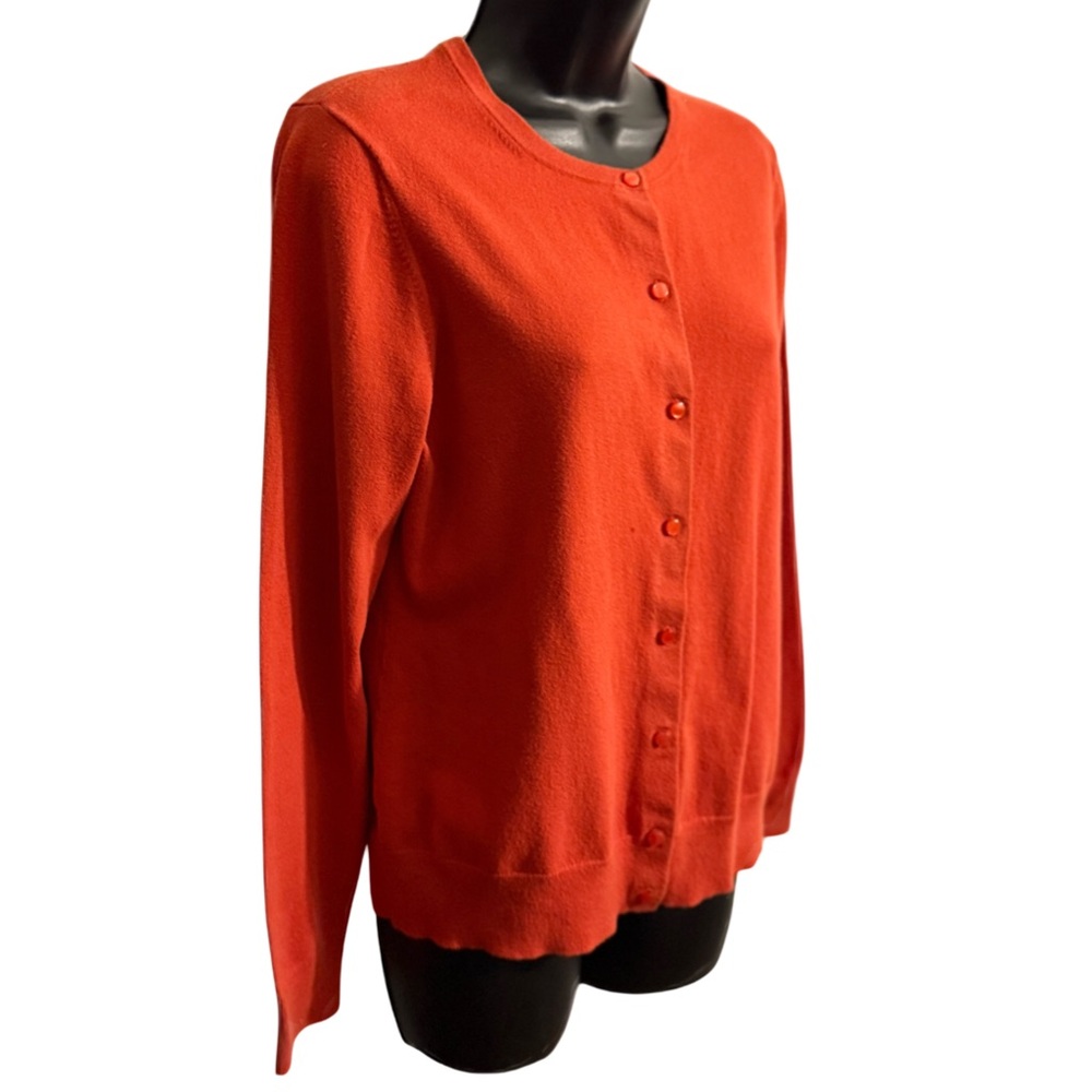 Ann Taylor Factory Burnt Orange Cardigan Sweater - Picture 2 of 8